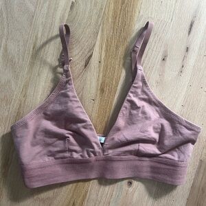 NEW - Skin Hadlee Triangle Bralette Rosewood, Small